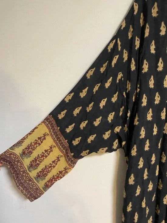 Zara Basic Collection Boho Printed Kimono Cardigan Size M - Picture 3 of 7